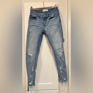 BKE Stella Ankle Skinny Jeans 🤍✨Distressed Light Wash 🌿Size 25